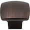 Jeffrey Alexander 1-3/16" Overall Length Brushed Oil Rubbed Bronze Square Sonoma Cabinet Knob 431DBAC - alternate 2
